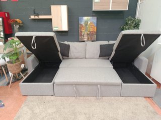 Sofá Modular Gris Doble Chasis