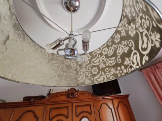 Lámpara moderna diseño floral plata