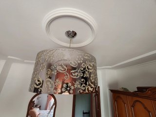 Lámpara moderna diseño floral plata