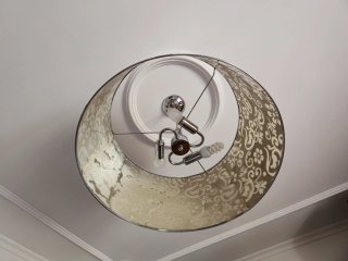 Lámpara moderna diseño floral plata