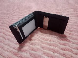 Cartera hombre fibra carbono negra