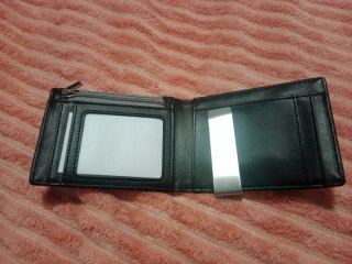 Cartera hombre fibra carbono negra
