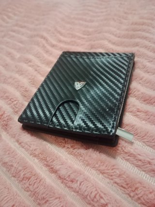 Cartera hombre fibra carbono negra