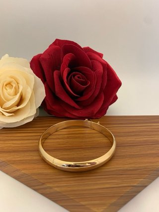 Pulsera rigida lisa de Oro 18kl JAE-TRA1578