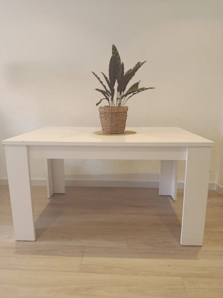 Mesa comedor rectangular blanca