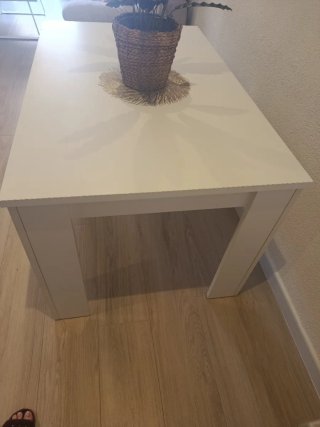 Mesa comedor rectangular blanca