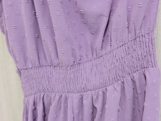 Abito midi estivo donna viola lilla elastico L/XL