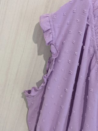 Abito midi estivo donna viola lilla elastico L/XL