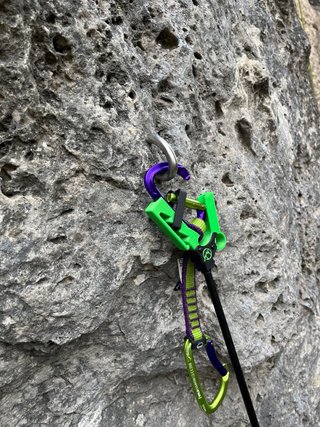Pértiga escalada verde