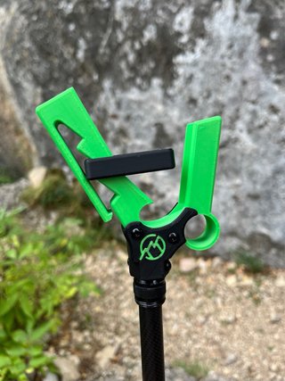 Pértiga escalada verde