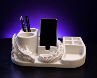 Organizador de escritorio con dragón