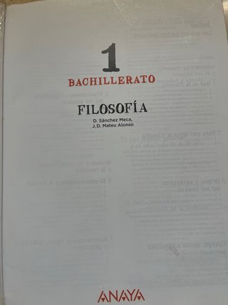 Filosofía 1 Bachillerato