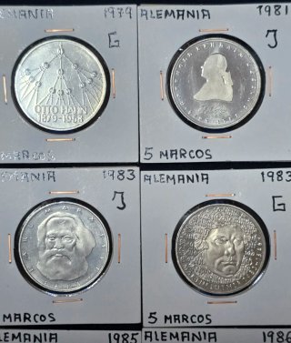 9 Monedas 5 Marcos Alemania Varias
