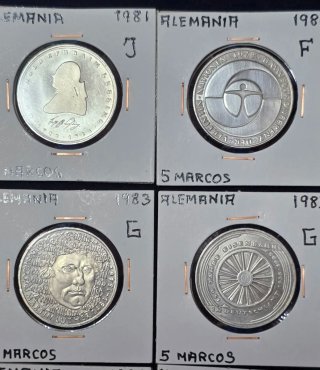 9 Monedas 5 Marcos Alemania Varias