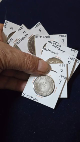 9 Monedas 5 Marcos Alemania Varias