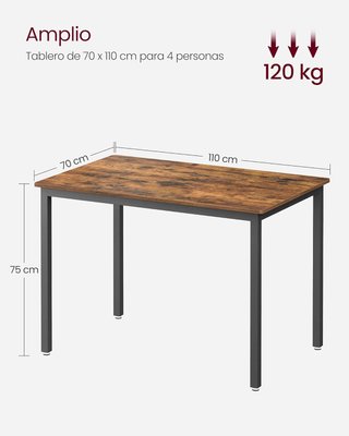 Mesa de comedor cocina o escritorio madera Vasagle
