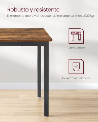 Mesa de comedor cocina o escritorio madera Vasagle
