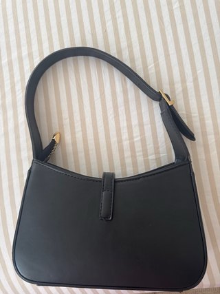 Borsa a spalla Saint Laurent nera e oro
