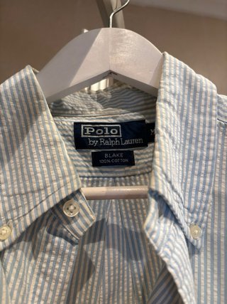 Camicia Polo Ralph Lauren a righe a manica corta taglia L