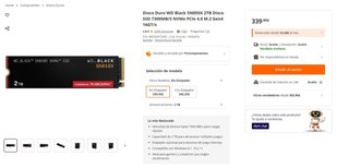 WD BLACK SN850X 2TB NVMe SSD Nuevo