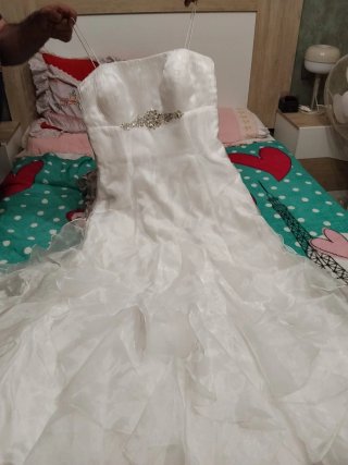 Vestido de Novia Blanco con Pedrería