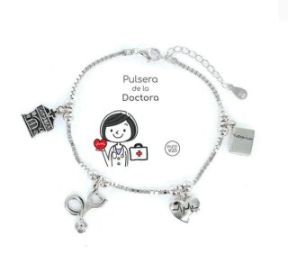 Pulsera plata eres lo mas doctora