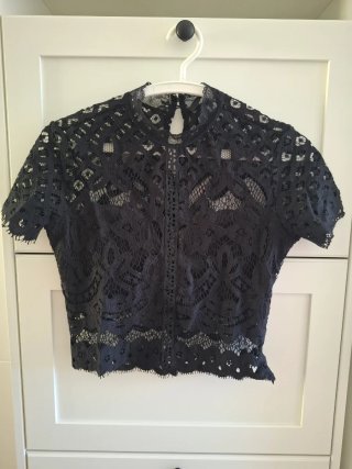Top Guess Encaje Negro