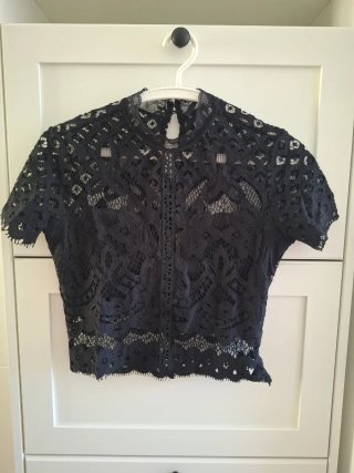 Top Guess Encaje Negro