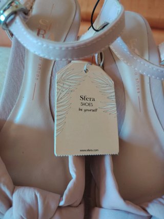 Zapatos cuña beige/rosa