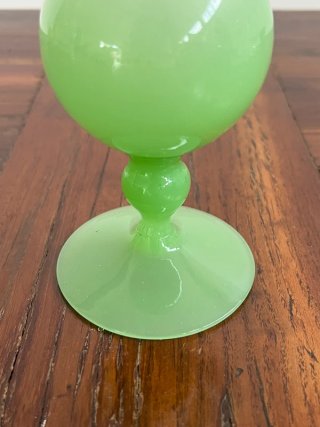 Vasetto Murano Verde Opalino Vetro