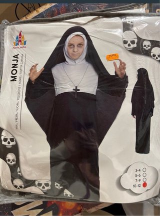 Disfraz Monja Talla 10-12