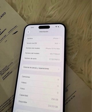 iPhone 15 Pro Max 256GB Negro