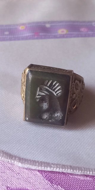 Anello sigillo afghano vintage