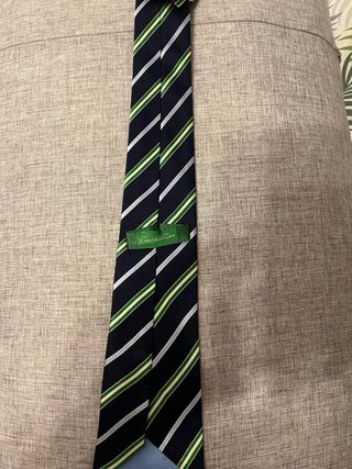 Corbata Emilio Tucci Rayas Azul y Verde