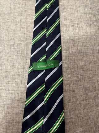 Corbata Emilio Tucci Rayas Azul y Verde