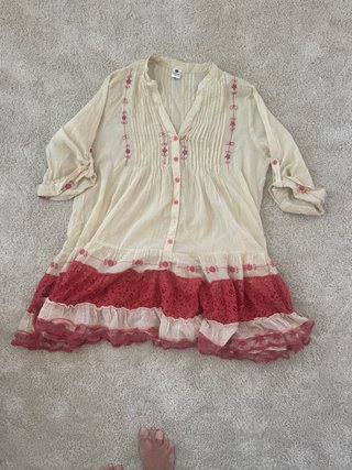 Vestido gasa veraniego bordado