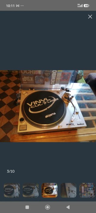 Akiyama DJ-2000 Studio Turntable usado aguja nueva