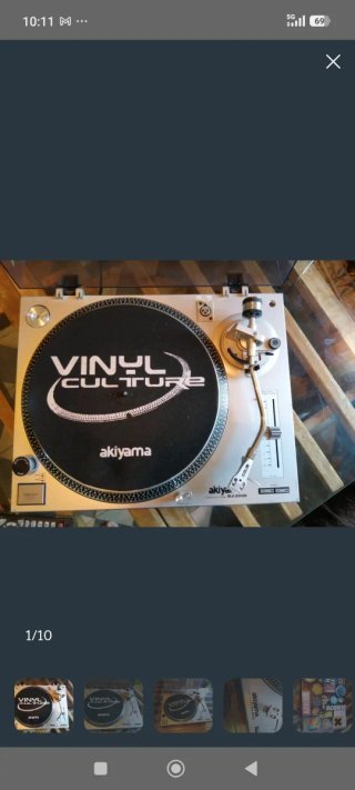 Akiyama DJ-2000 Studio Turntable usado aguja nueva