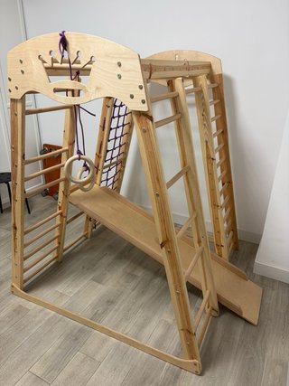 Gimnasio infantil madera 6en1 interior