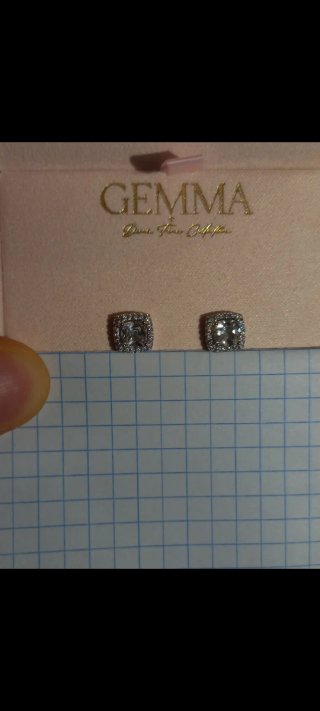 Pendientes Gemma - Platino y Zafiro Blanco