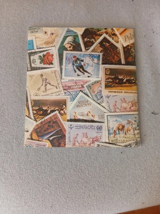 Álbum de sellos con diseño de sellos vintage