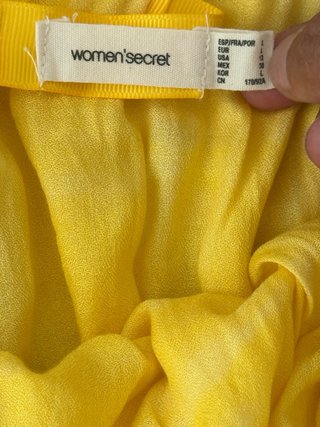 Vestido playero amarillo talla única