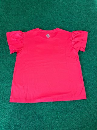 T-Shirt Ferrari Donna/Bambina Rossa con Cartellino
