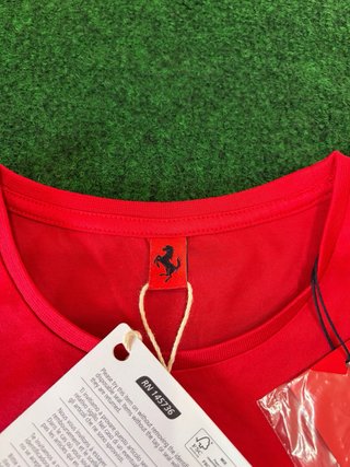 T-Shirt Ferrari Donna/Bambina Rossa con Cartellino