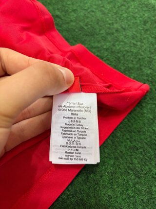 T-Shirt Ferrari Donna/Bambina Rossa con Cartellino