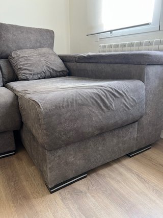 Sofá chaise longue gris 1,5m