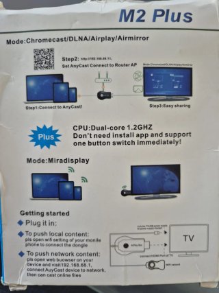 AnyCast M2 Plus Receptor Pantalla Inalambrica
