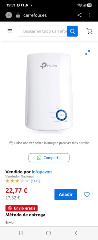 Amplificador WiFi TP-Link RE