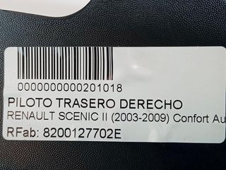 RENAULT SCENIC II Confort Authentique PILOTO TRASERO DERECHO