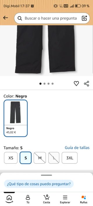 Pantalón de agua y pesca  CMP negro